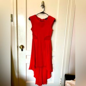 Bebe High Low Coral Dress